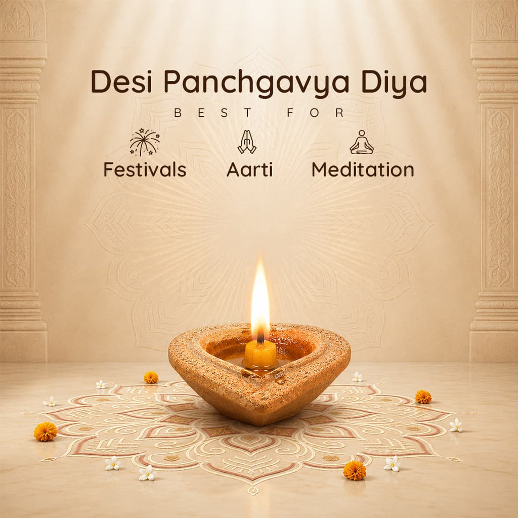 Desi Cow Dung Panchagavya Natural Diya