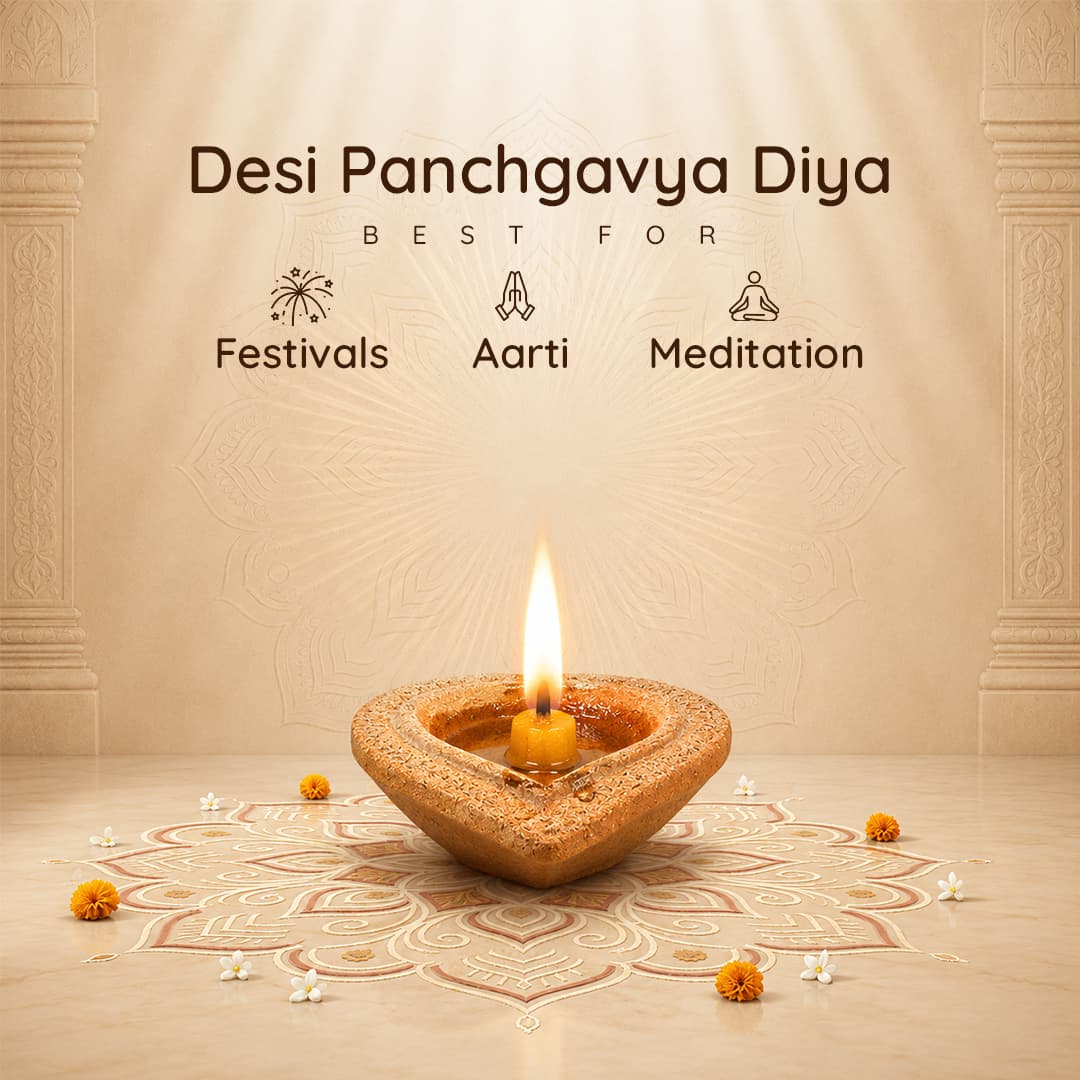 Desi Cow Dung Panchagavya Natural Diya