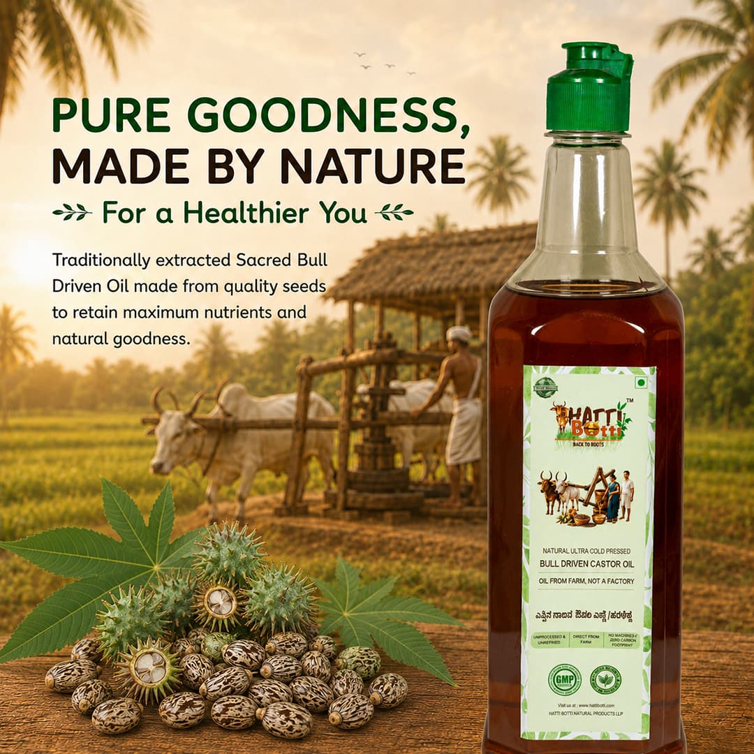 Pure Bull-Driven Castor Oil — Nandi's Blessing