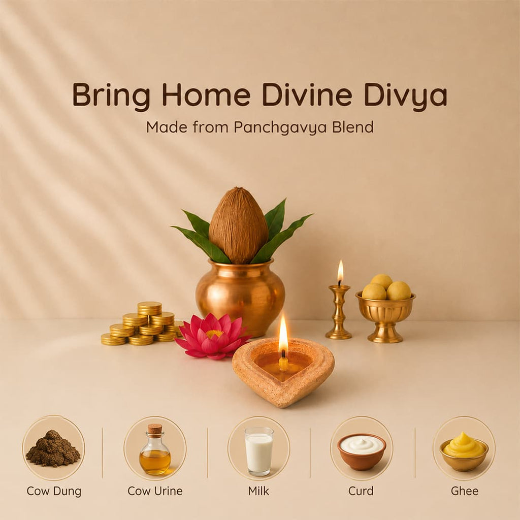 Desi Cow Dung Panchagavya Natural Diya