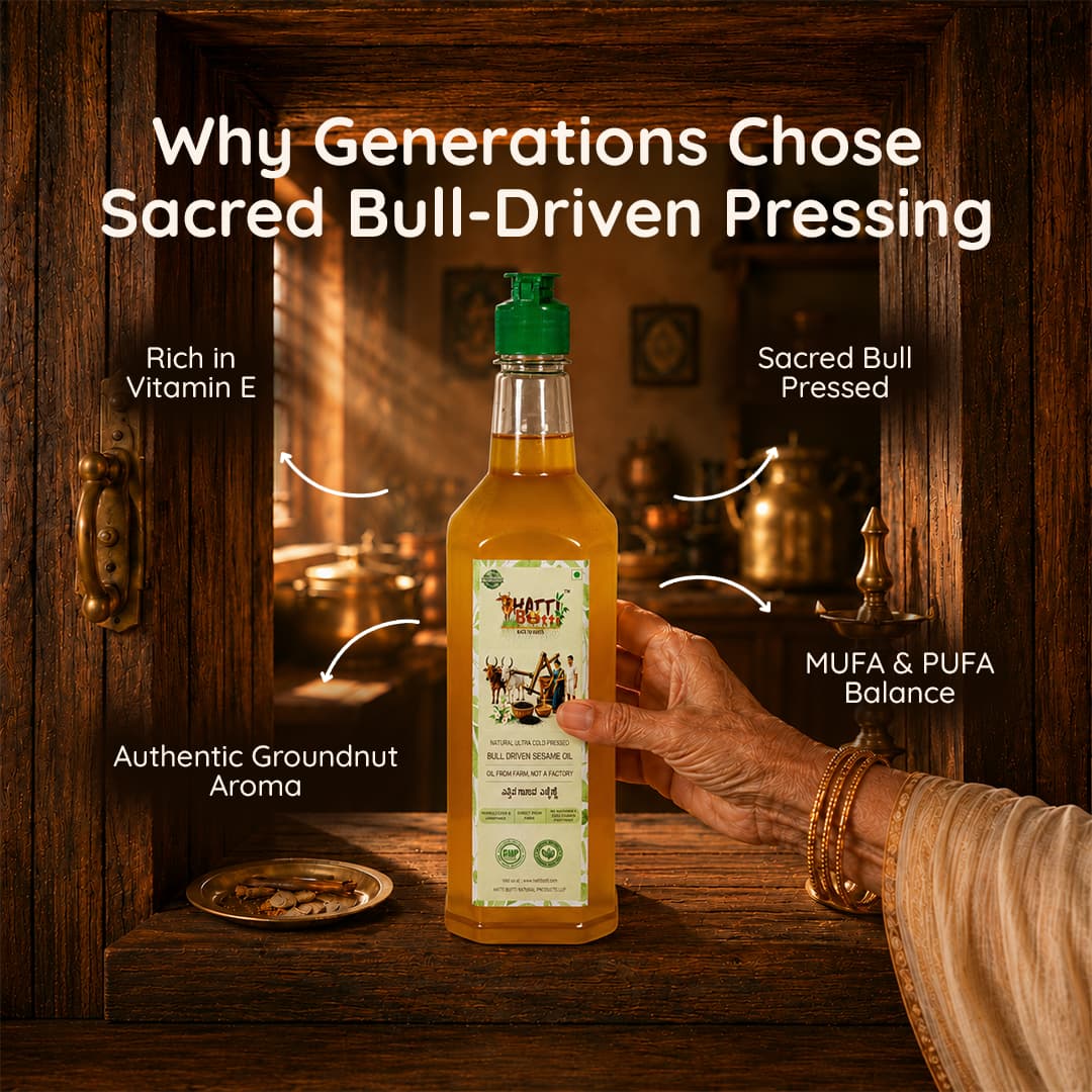 Pure Bull-Driven Black/Brown Sesame Oil — Nandi's Blessing