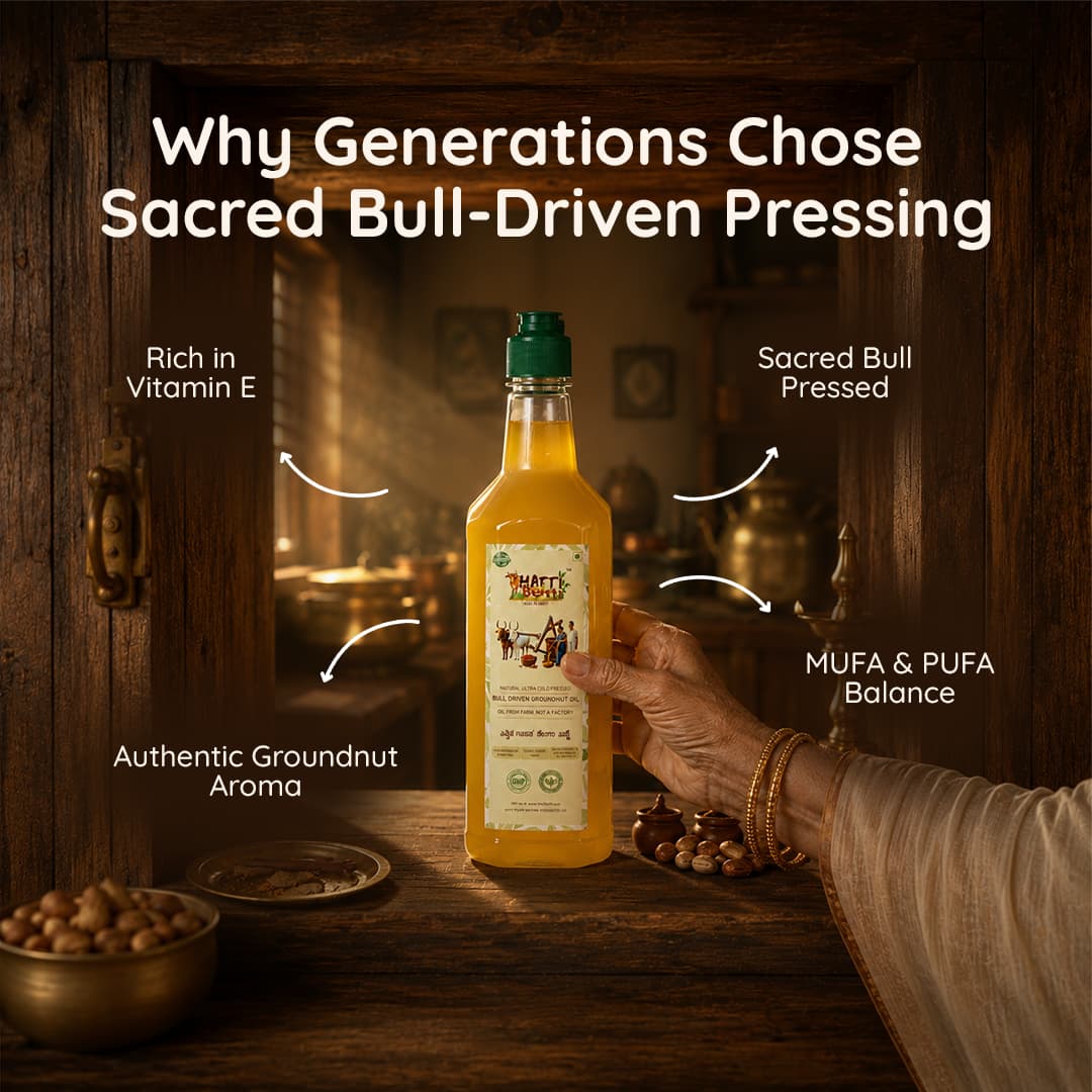 Pure Bull-Driven Groudnut Oil — Nandi's Blessing
