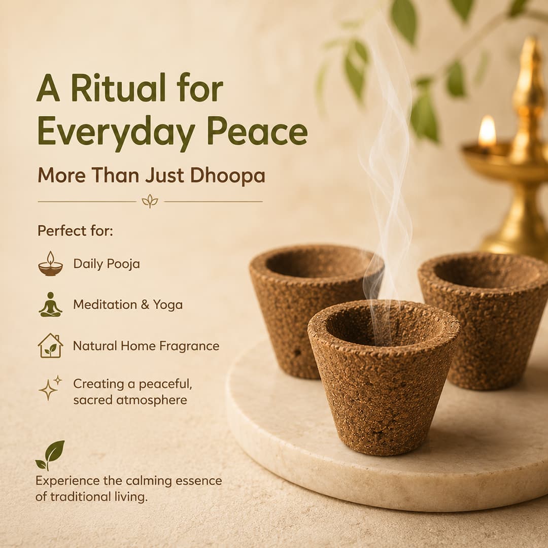 Desi Cow Dung Natural Dhoopa