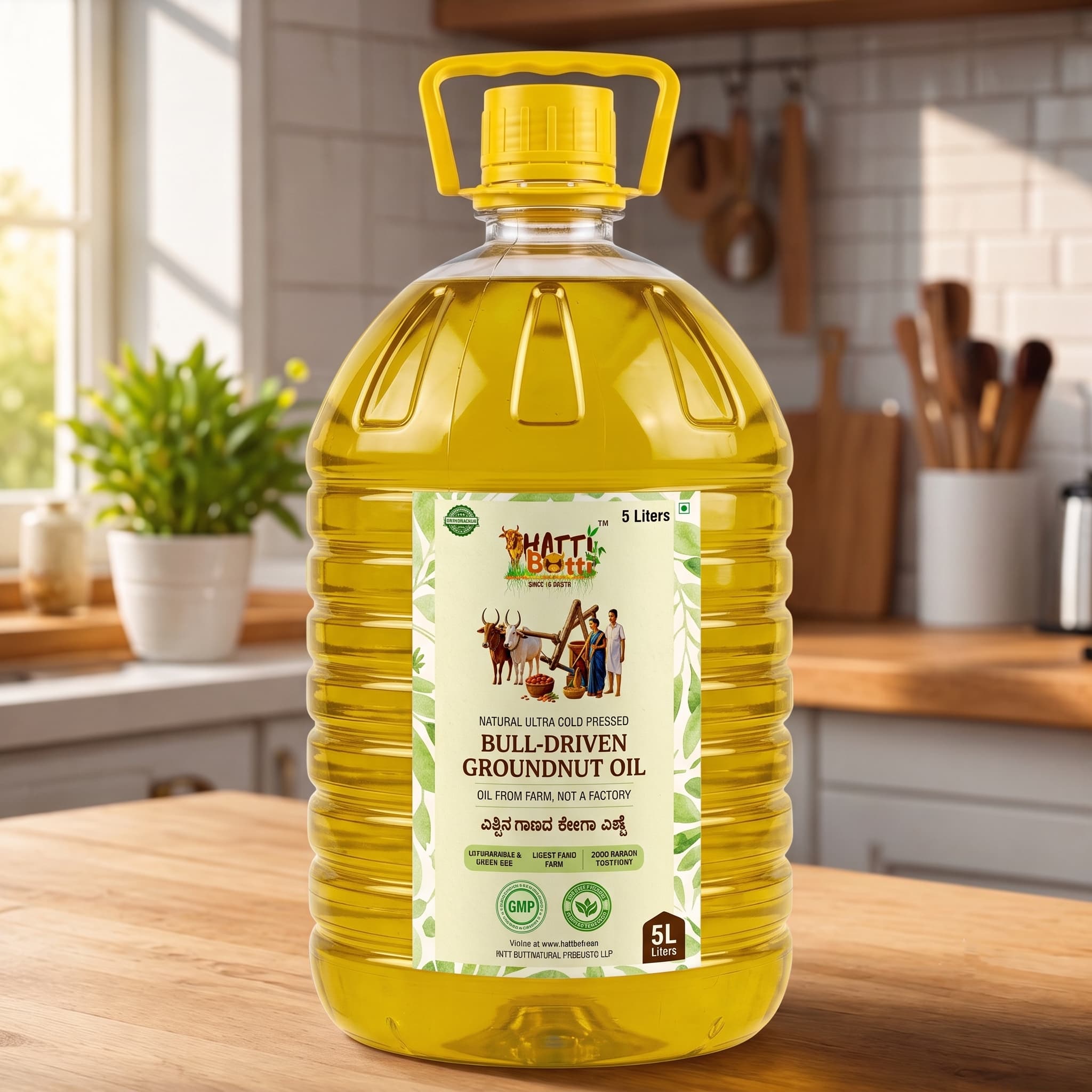 Pure Bull-Driven Groudnut Oil — Nandi's Blessing